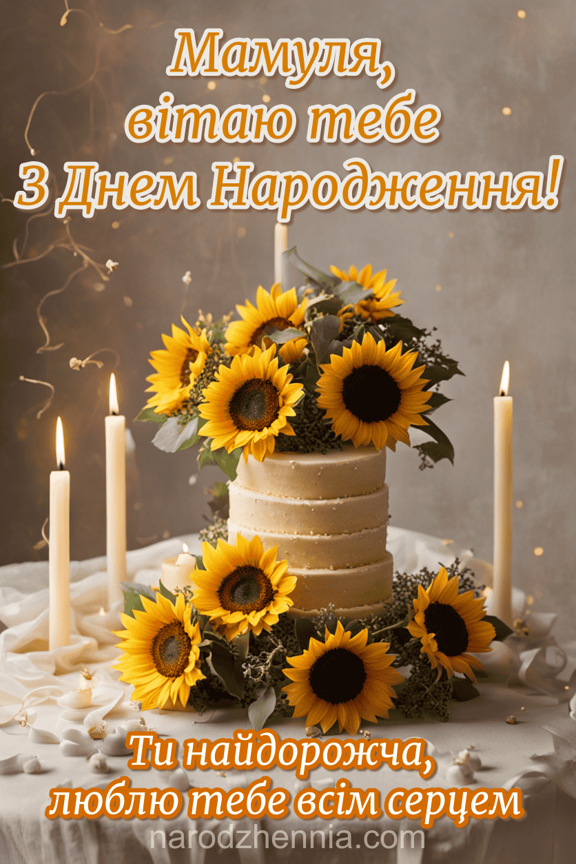 Мамуля вітаю тебе з Днем народження