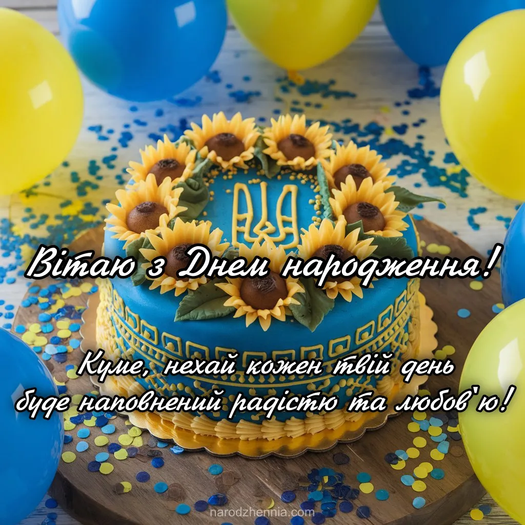 Оригінальне привітання куму з Днем народження – побажання радості та любові