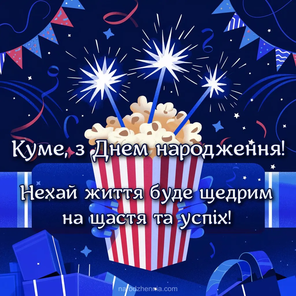 Побажання успіху та щастя – стильне привітання з Днем народження для кума