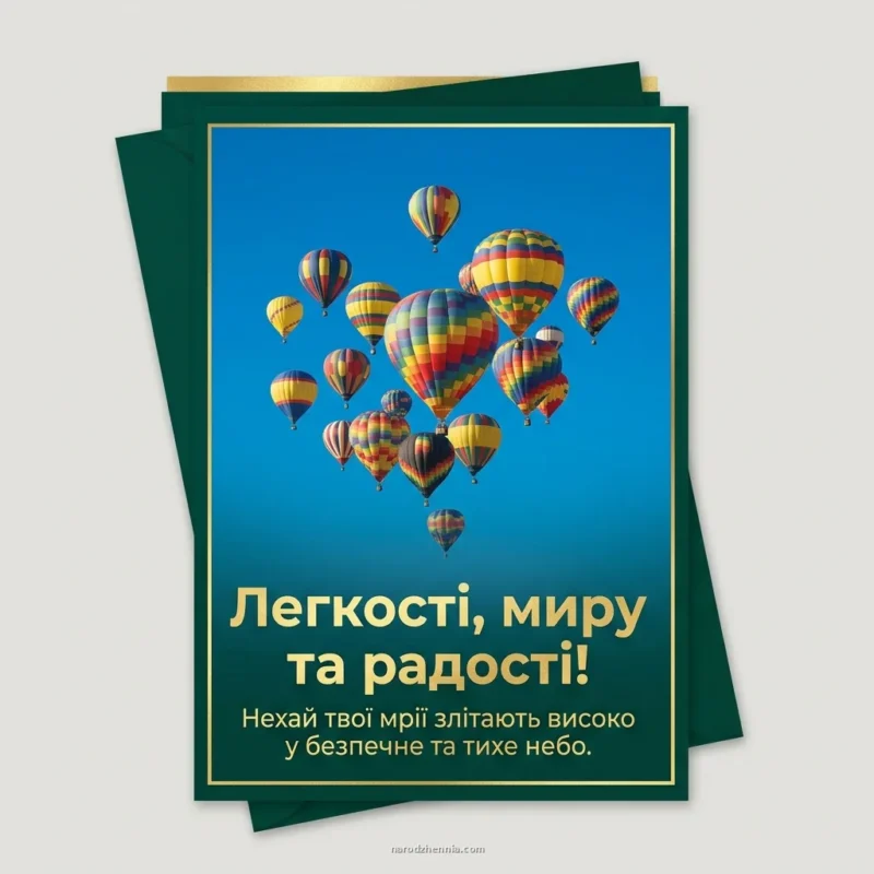 Повітряні кульки в чистому синьому небі