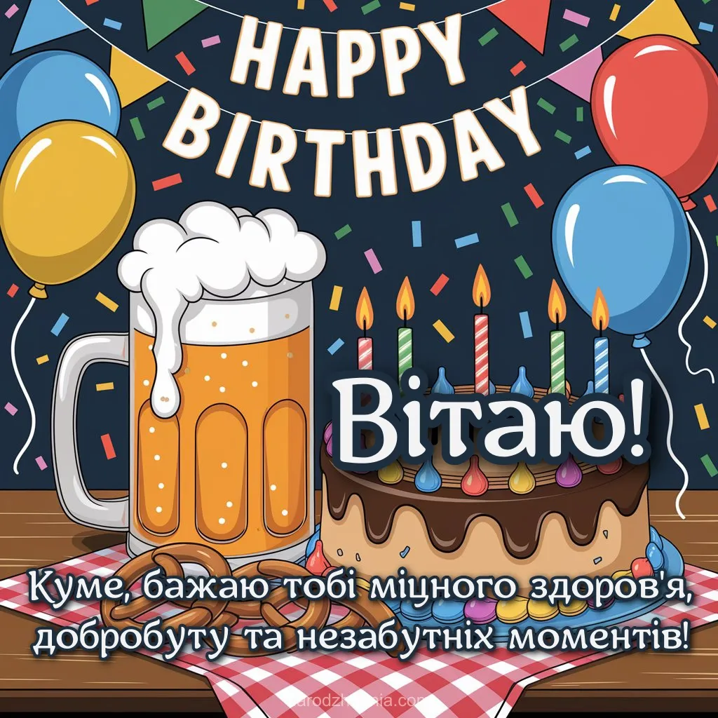 Привітання з Днем народження для кума – побажання здоров'я та добробуту