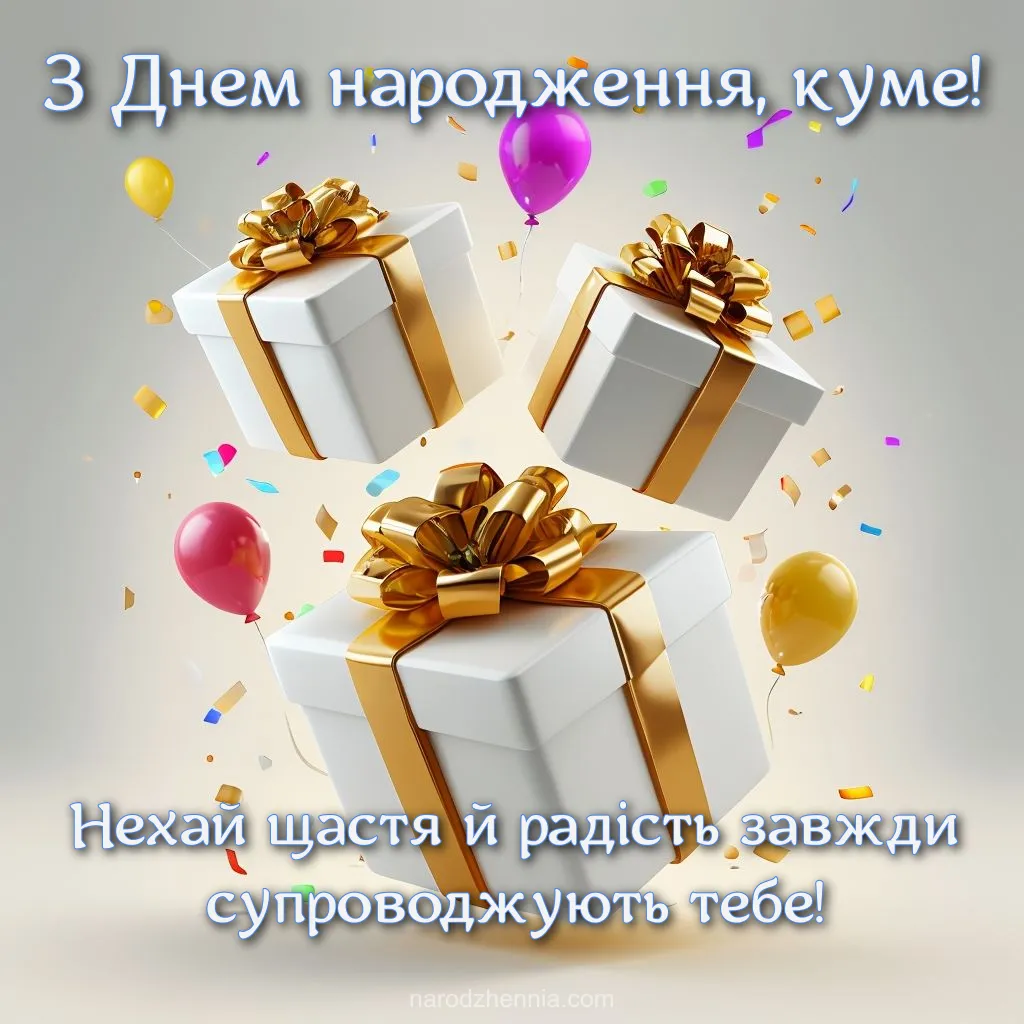 Привітання з Днем народження для кума – радість і щастя в кожному слові