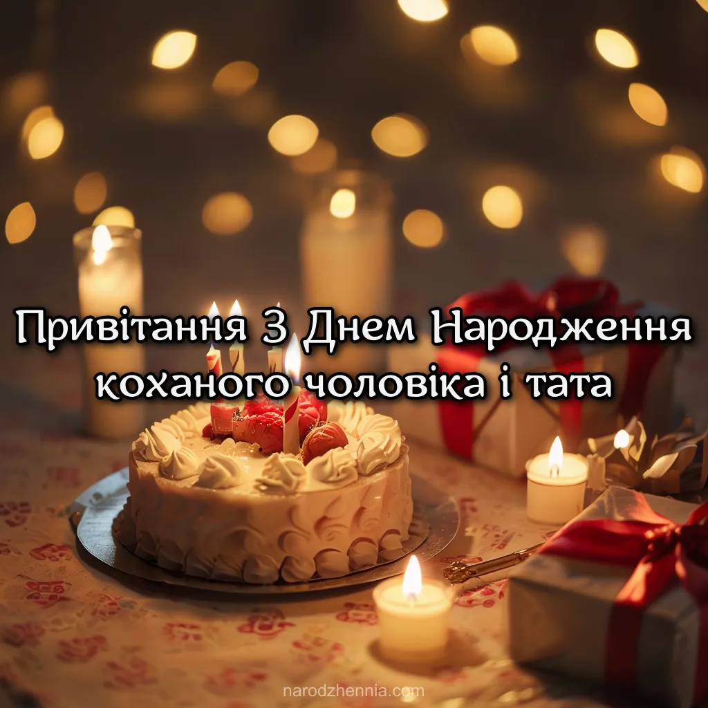 Привітання З Днем Народження коханого чоловіка і тата