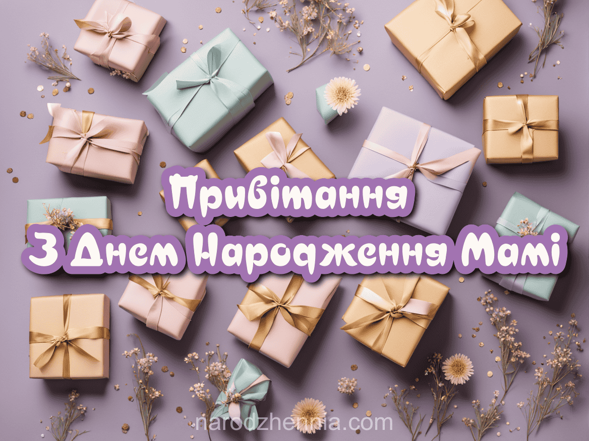 Привітання з Днем народження Мамі