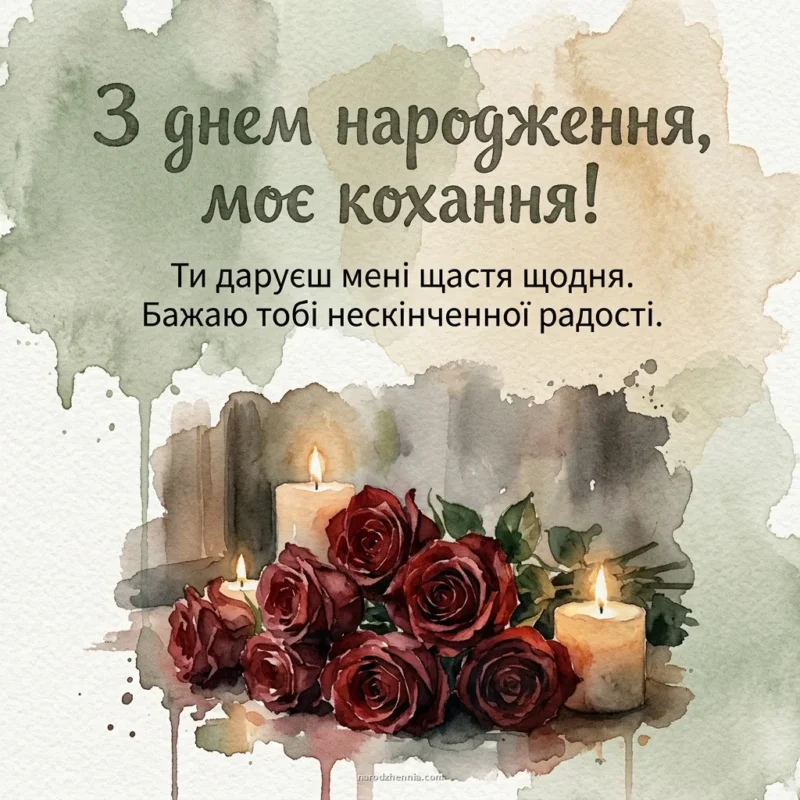 Романтичне привітання коханій людині