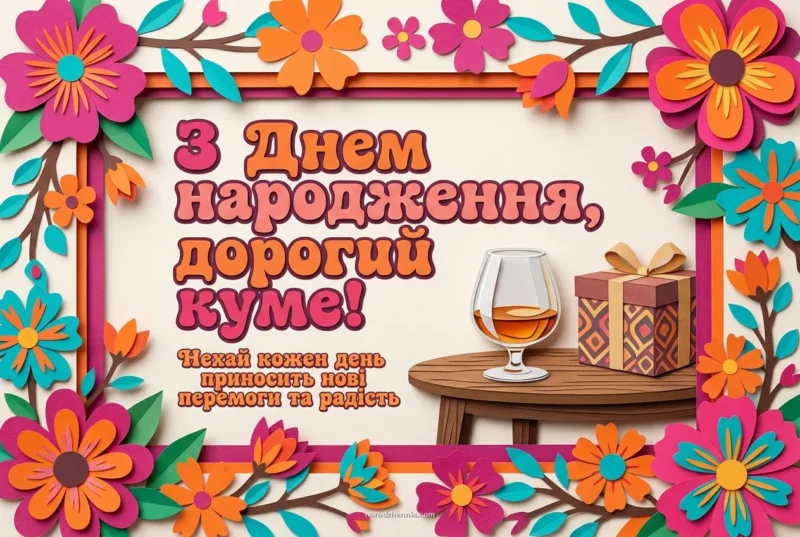 Вітальна листівка для найкращого кума