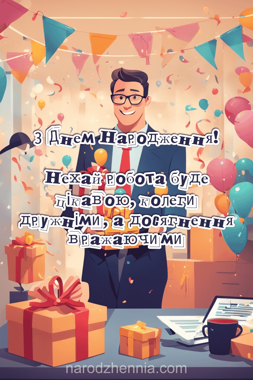 З Днем Народження - дружні колеги