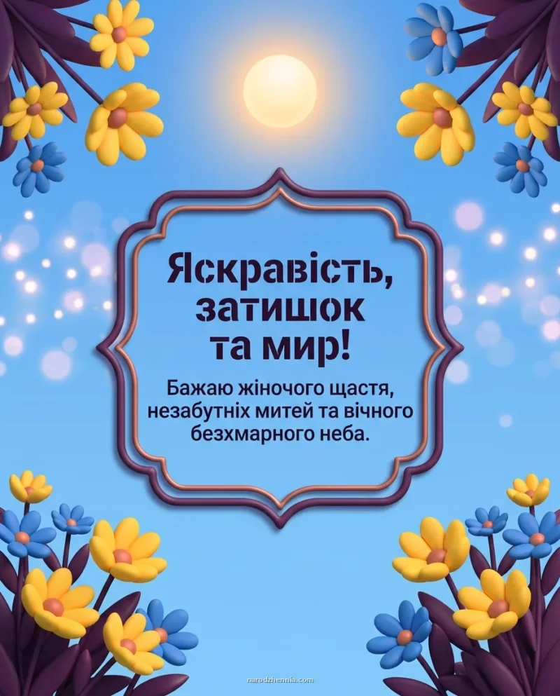 Жовто-блакитні квіти під яскравим теплим сонцем
